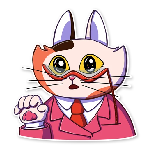 🥹 Стикер «Канцелярская киса Василиса» для Telegram