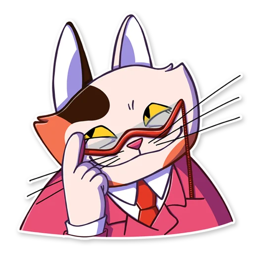 💁‍♀️ Стикер «Канцелярская киса Василиса» для Telegram