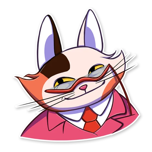 😏 Стикер «Канцелярская киса Василиса» для Telegram