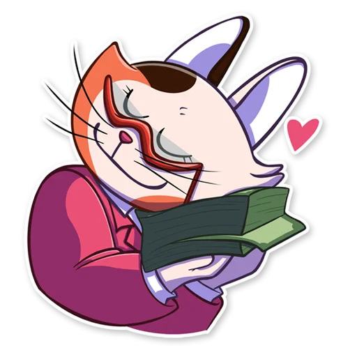 💳 Стикер «Канцелярская киса Василиса» для Telegram