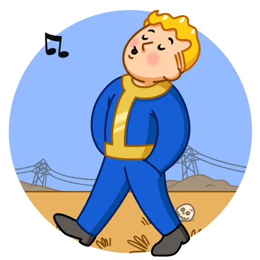 Стикер 20 Fallout Vault Boy