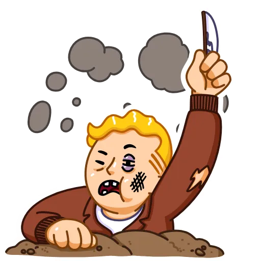 Стикер 11 Fallout Vault Boy