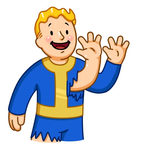 Стикер 5 Fallout Vault Boy