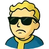Стикер 14 😍 Набор эмоджи с эмоциями Vault Boy из игры Fallout