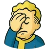 Стикер 21 😍 Набор эмоджи с эмоциями Vault Boy из игры Fallout