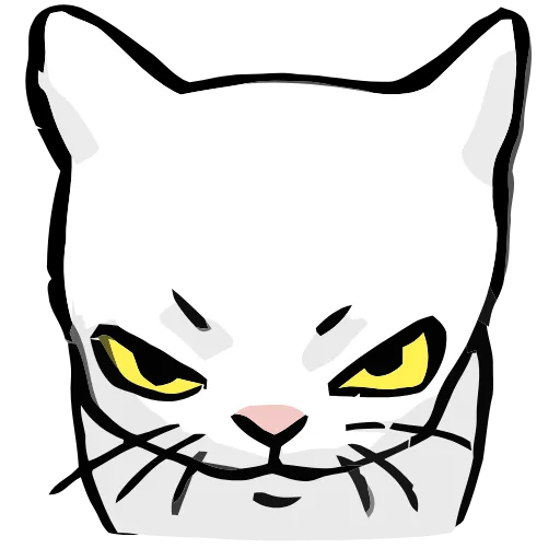 Стикер 34 🐱 Набор эмоджи с белым котиком в HD качестве