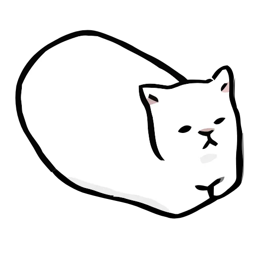 Стикер 23 🐱 Набор эмоджи с белым котиком в HD качестве
