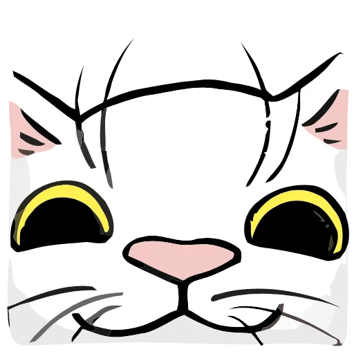 Стикер 18 🐱 Набор эмоджи с белым котиком в HD качестве