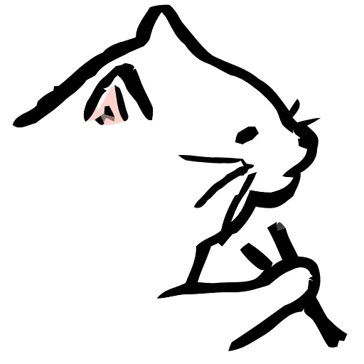 Стикер 44 🐱 Набор эмоджи с белым котиком в HD качестве