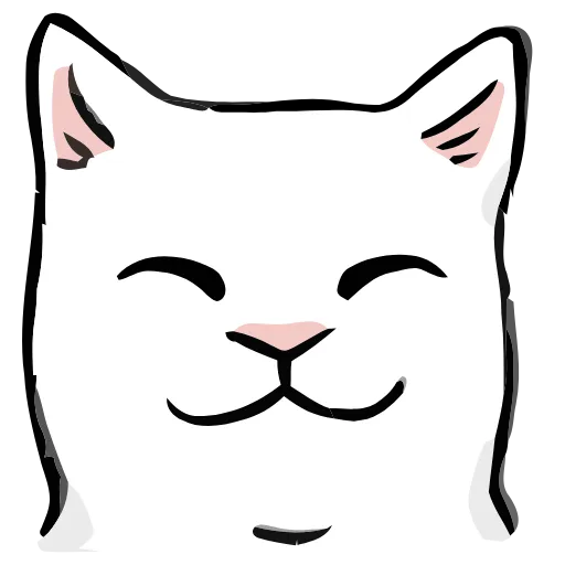Стикер 40 🐱 Набор эмоджи с белым котиком в HD качестве