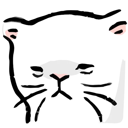 Стикер 50 🐱 Набор эмоджи с белым котиком в HD качестве
