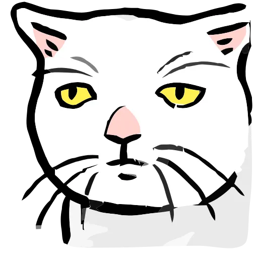Стикер 58 🐱 Набор эмоджи с белым котиком в HD качестве