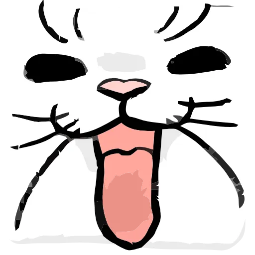 Стикер 53 🐱 Набор эмоджи с белым котиком в HD качестве