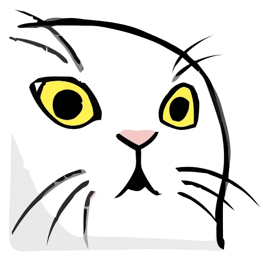 Стикер 22 🐱 Набор эмоджи с белым котиком в HD качестве
