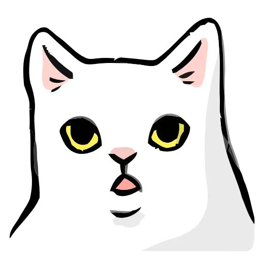 Обложка набора 🐱 Набор эмоджи с белым котиком в HD качестве