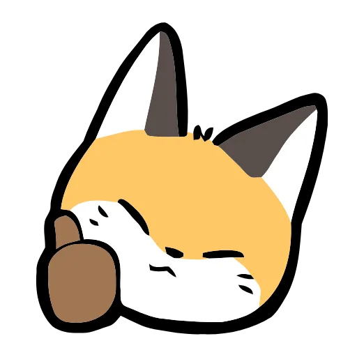 Стикер 7 Cute Fox