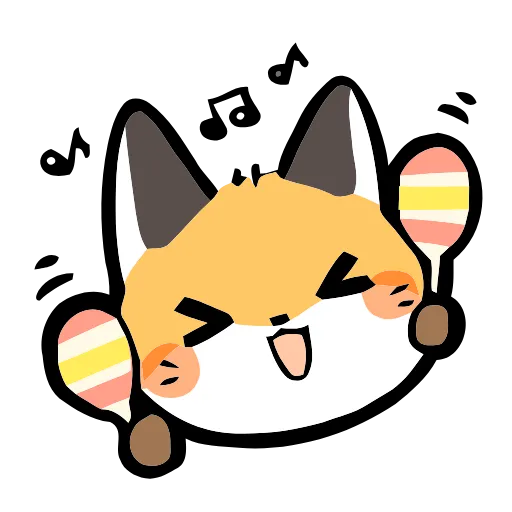 Стикер 12 Cute Fox