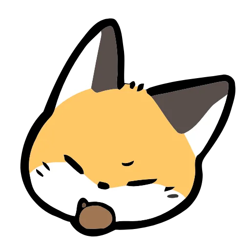 Стикер 18 Cute Fox