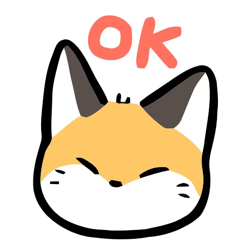 Стикер 35 Cute Fox