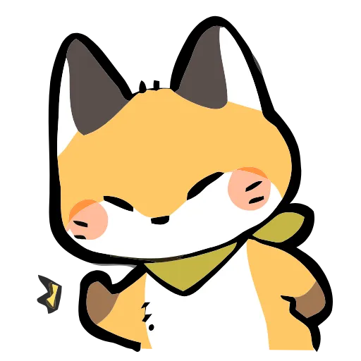 Стикер 13 Cute Fox