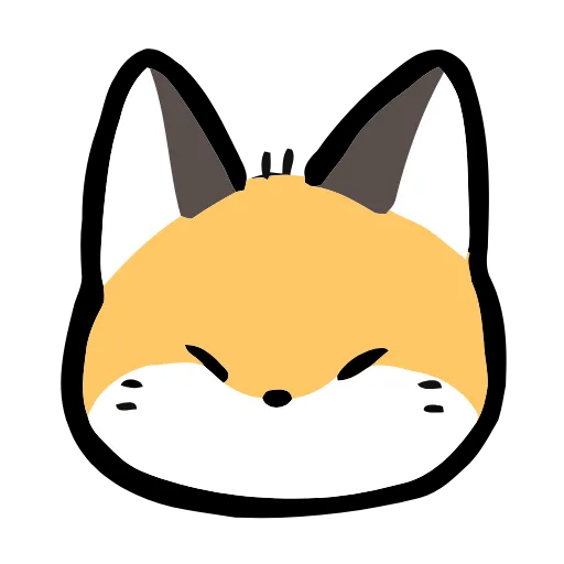 Стикер 3 Cute Fox