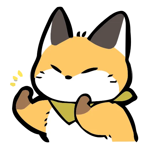Стикер 14 Cute Fox