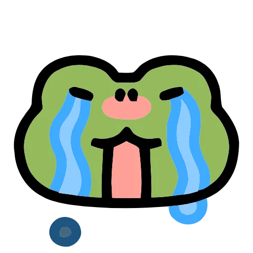😭 Эмодзи «Frog -» для Telegram