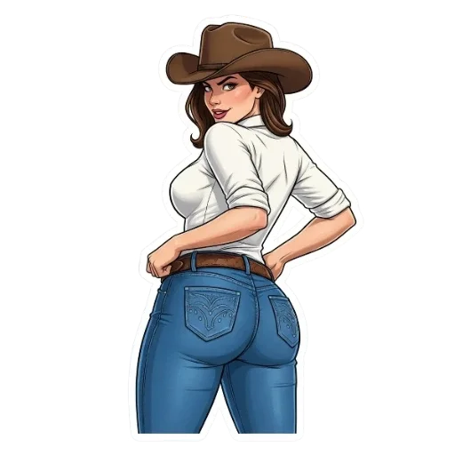 🍑 Стикер «Вестерн» для Telegram