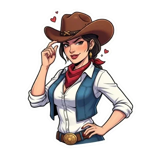 😍 Стикер «Вестерн» для Telegram