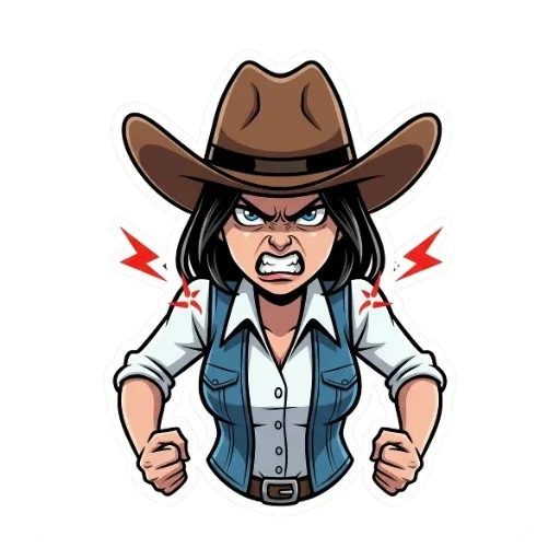😠 Стикер «Вестерн» для Telegram
