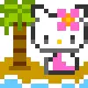 Стикер 3 Hawaii #status #cute #girl #pixel