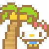 Стикер 7 Hawaii #status #cute #girl #pixel