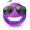 Стикер 17 Purple Face Emoji