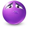 Стикер 18 Purple Face Emoji