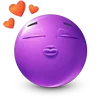 Стикер 11 Purple Face Emoji