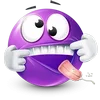 Стикер 57 Purple Face Emoji