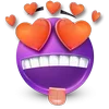 Стикер 6 Purple Face Emoji