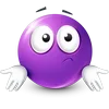 Стикер 54 Purple Face Emoji