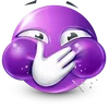 Стикер 45 Purple Face Emoji