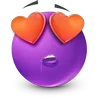 Стикер 5 Purple Face Emoji