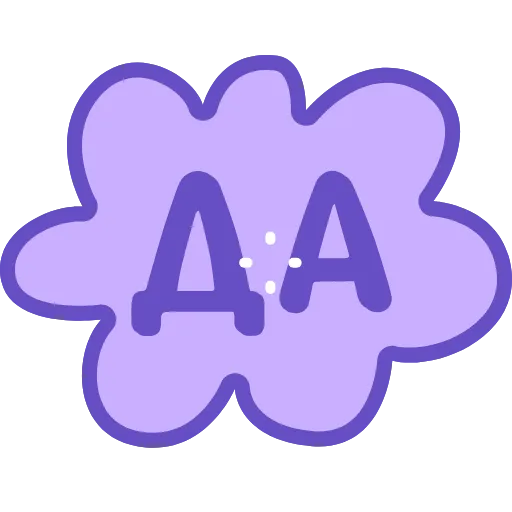 💜 Эмодзи «Фиолетовый набор букв, с анимацией» для Telegram