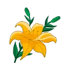 🌼 Эмодзи «Синие буквы, цветы, иконки» для Telegram