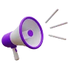 📢 Эмодзи «Фиолетовые буквы, иконки» для Telegram