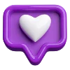 ❤️ Эмодзи «Фиолетовые буквы, иконки» для Telegram