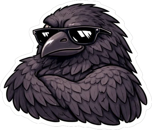 😎 Стикер «Ворон Джак» для Telegram
