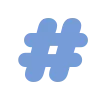 💙 Эмодзи «Синие буквы, иконки» для Telegram