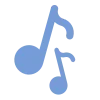 💙 Эмодзи «Синие буквы, иконки» для Telegram