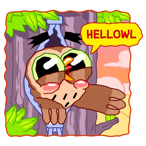 Стикер 5 Wally Owl