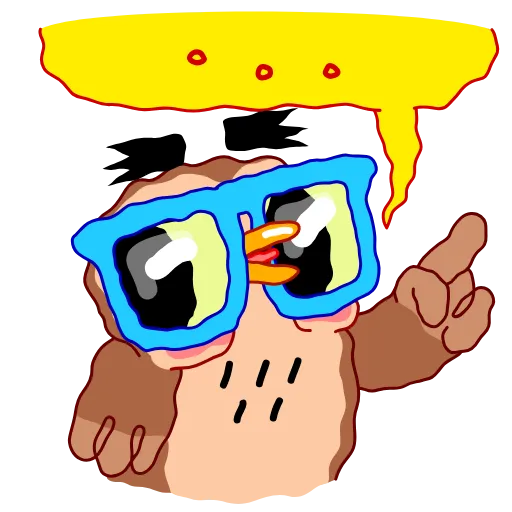 Стикер 8 Wally The Owl
