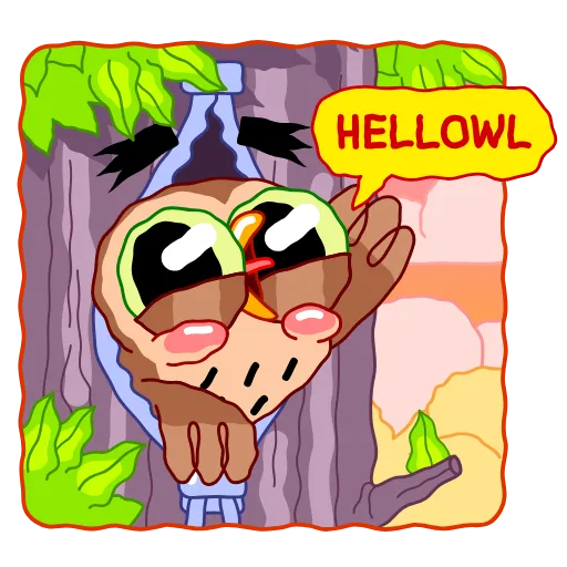 Стикер 5 Wally The Owl